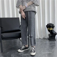 pants jeans straight 2021 mens new boutique ripped casual women gray blue leisure college tidal current fashion free shipping