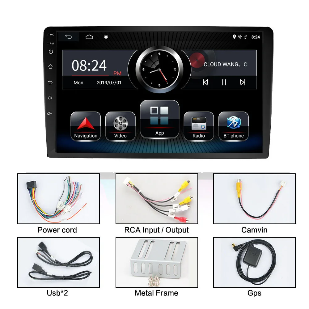 Автомобильный радиоплеер 2 Din 9 ''Android 4GSIM RDS для Toyota Honda Lada BMW AM GPS навигация HD