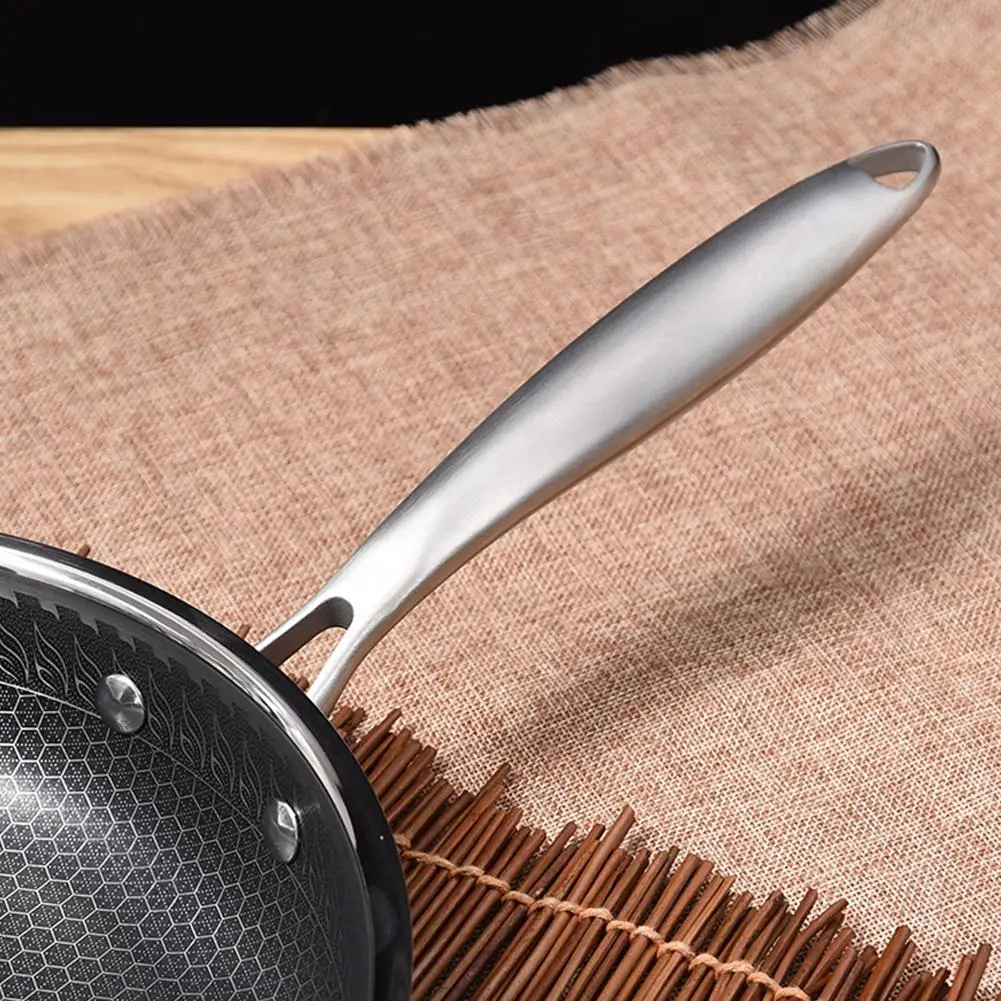 

304 Stainless Steel Frying Pan 3-layer Temperature Non-stick Egg Steak Frying Pan Gas Induction Cooker Kitchen Tools Universal