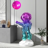 home decor large astronaut landing ornaments frp decoration in living room figurines for interior statues and sculptures