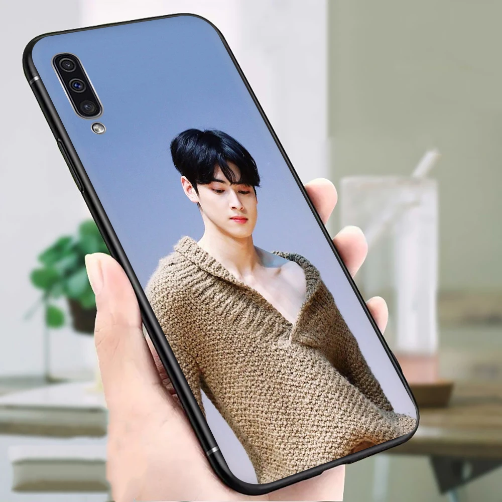 Мягкий силиконовый чехол cha eunwoo в Корейском стиле для телефона Samsung Galaxy A3 A5 A6 plus A7 A8