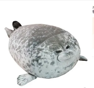 Игрушки Морской Лев плюшевый, мягкие плюшевые 3D подушки с печатком, 80 см60 см40 см30 см, набивная Подушка-Зверюшка для подарка