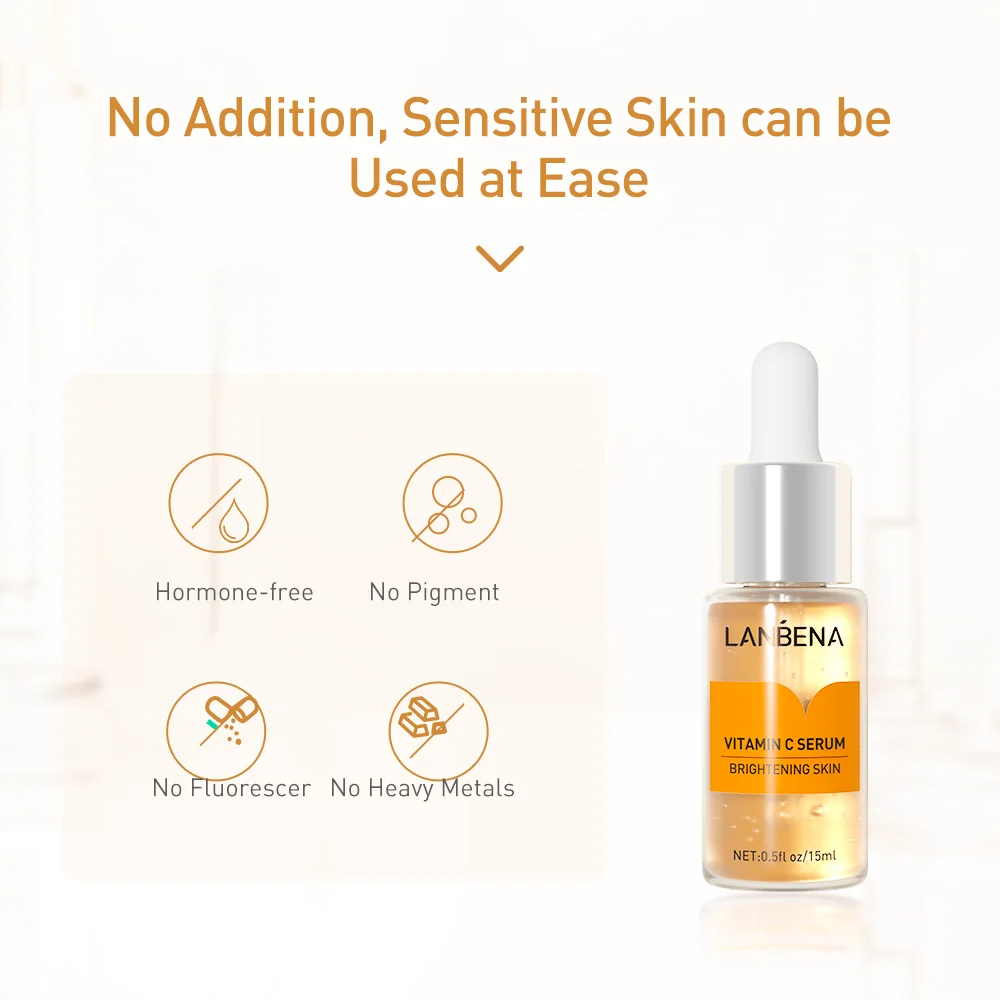 

LANBENA Vitamin C Serum Fade Dark Spots Brighten Skin Snail Remover Freckle Speckle Hyaluronic Acid Face Cream Beauty 2 pcs