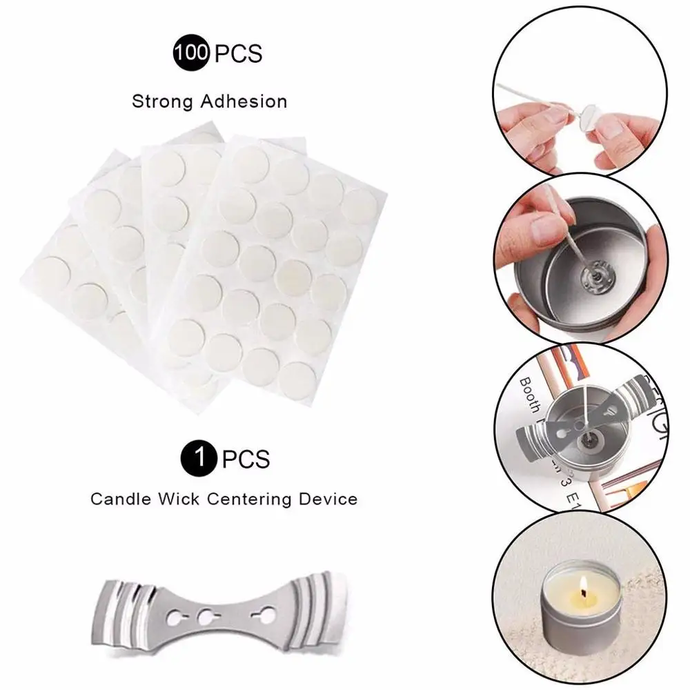 DIY держатель фитиля для свечей бездымный фитиль набор фитилей 201 шт. длиной 8