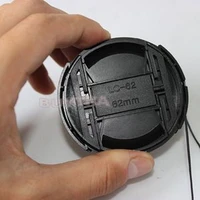 62mm universal lens cap digital camera lens protective cover caps for canon sony nikon c3 with anti losing buckle holder keeper