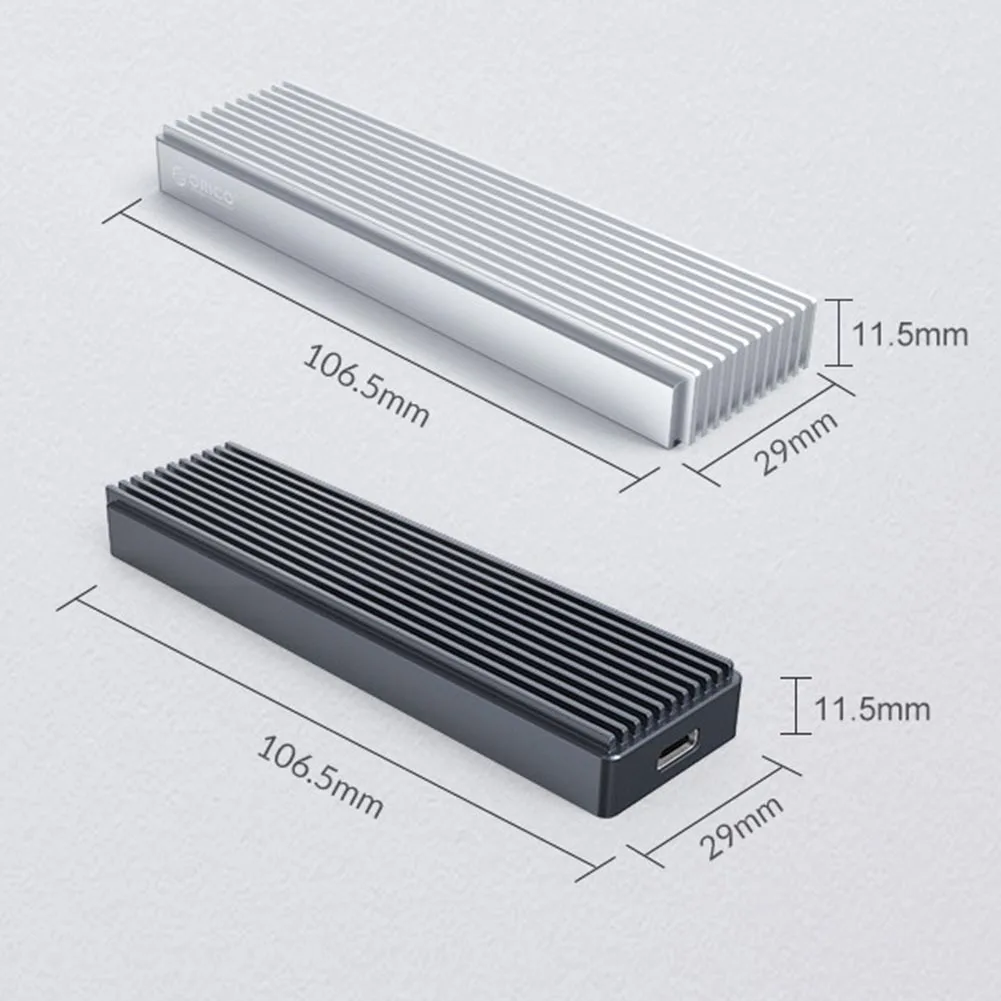 ORICO M.2 SSD Hard Disk Box for NVME PCIE 2TB USB C 10Gbps Hard Drive Enclosure Case with Type C to C Cable for Laptop Desktop