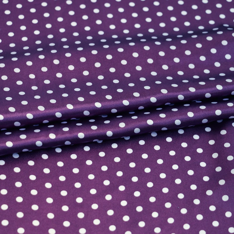 Per Meter, niedliches Polka-Dots-Material, Satin, Charmeuse, weicher Mantel, Futter, Schal, DIY-Stoff – Detail 20