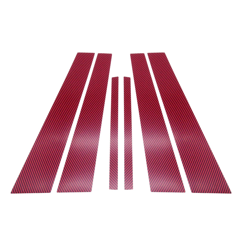 

4 Colors Car Carbon Fiber Door Window Center B C Pillar Column Trim PC Stickers Fit for Volkswagen New and Old Bora Accessories