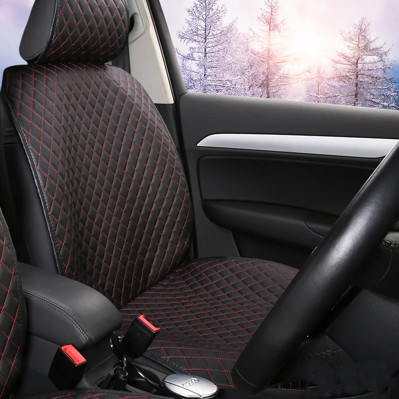 Универсальный ПУ кожаные сиденья авто Передняя Задняя Carseat Подушка протектор
