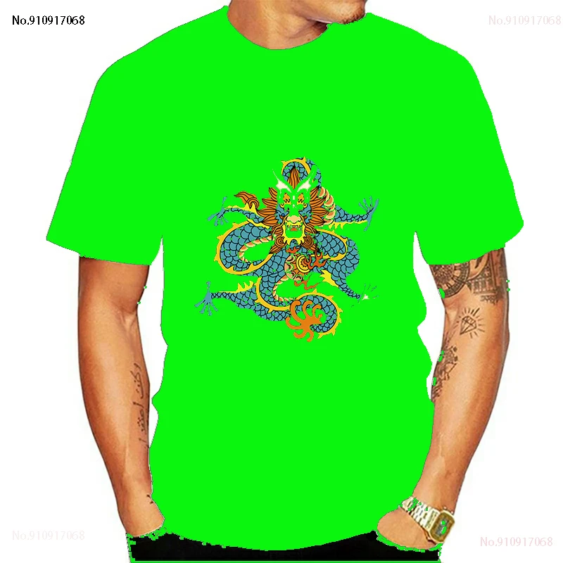 

2021 new Chinese dragon T-shirt men's hip-hop hooded top casual brand 3DLeading T-shirt