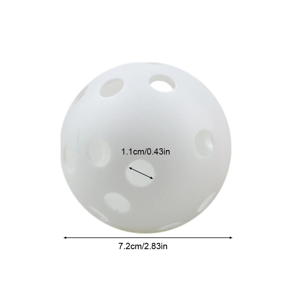 

10pcs Baseball Softball Golf Practice Ball Limited Flight Hole Hitting Home 72mm