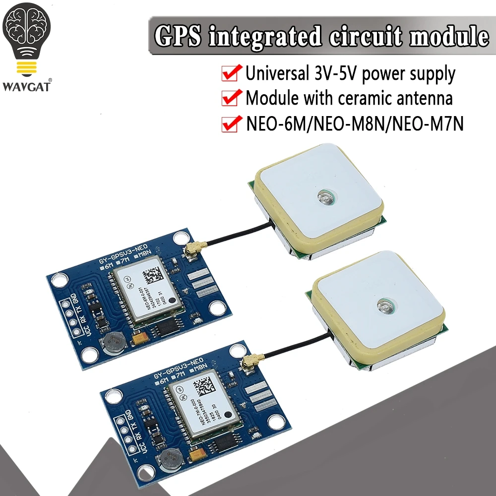 WAVGAT APM2.5 NEO 6M M8N M7N 0 000 GPS модуль GY V1 8M 3 5V V5 для Pixhawk APM|Интегральные схемы| |