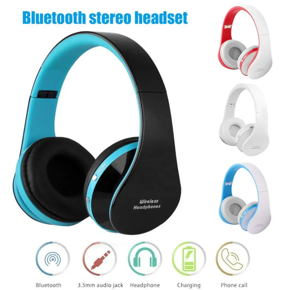 

На головке Складная Беспроводная гарнитура bluetooth 9D стерео музыкальные наушники с микрофоном