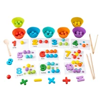 clip bead sorting pair wooden stacking colored toys board game place colorful puzzle game for classroom childrens day toddler
