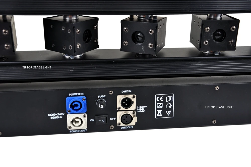 Gigertop TP-E39 6 головы Стадия вращения Перемещение лазерной головки Красный цвет луч эффект индивидуальный контроль для дискотеки бар Вечерние