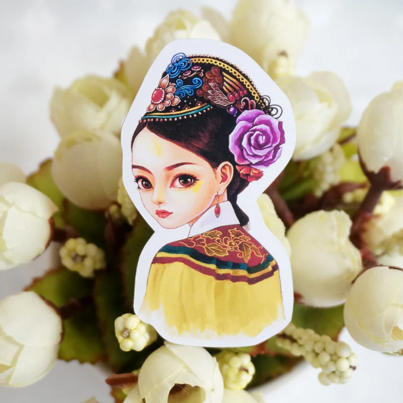 14 шт. китайский суд бумага &quotПринцесса&quot наклейки ремесла и для скрапбукинга