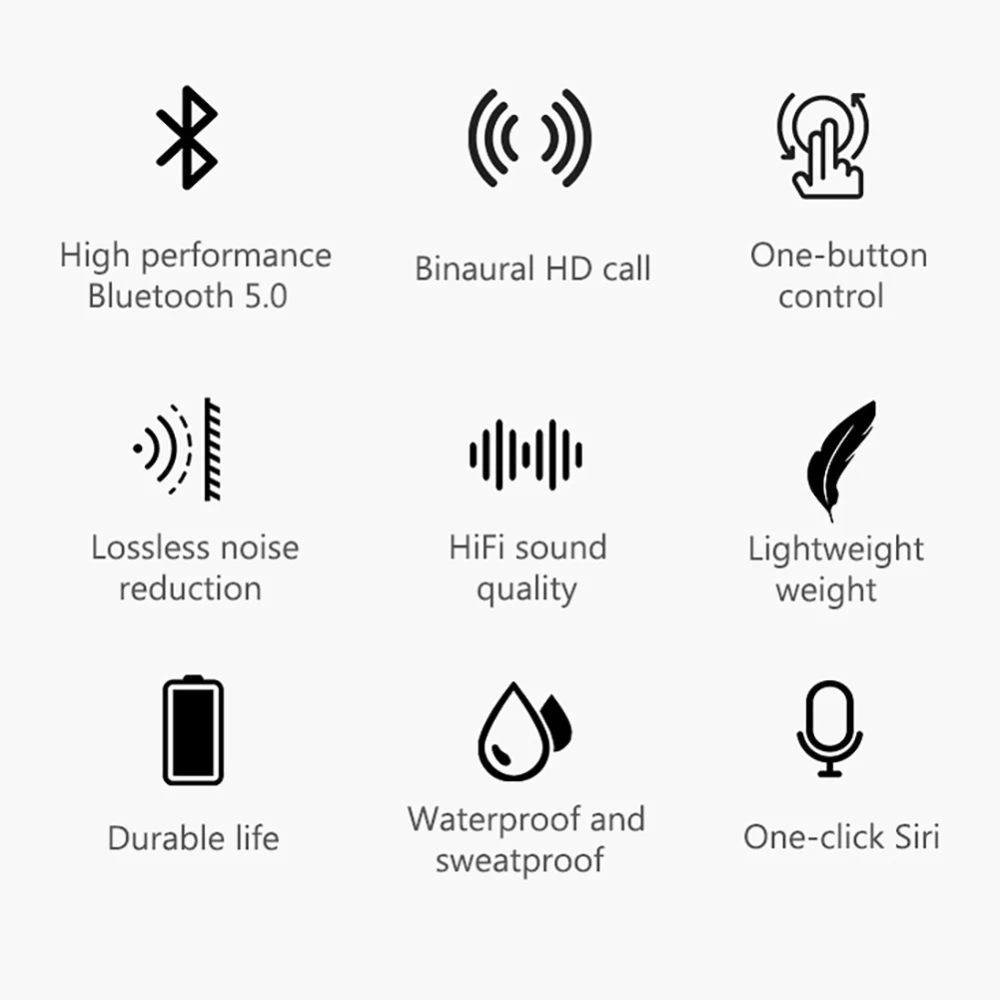Bluetooth 5,0 наушники Беспроводная мини-гарнитура наушники для samsung для Xiaomi Huawei смарт-телефон Спортивная гарнитура