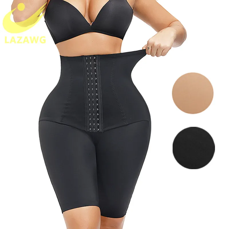 

LAZAWG Tummy Control Shorts Women Seamless Butt Lifter Body Shapers Belly Slimming Waist Trainer Shapewear Hook Control Panties