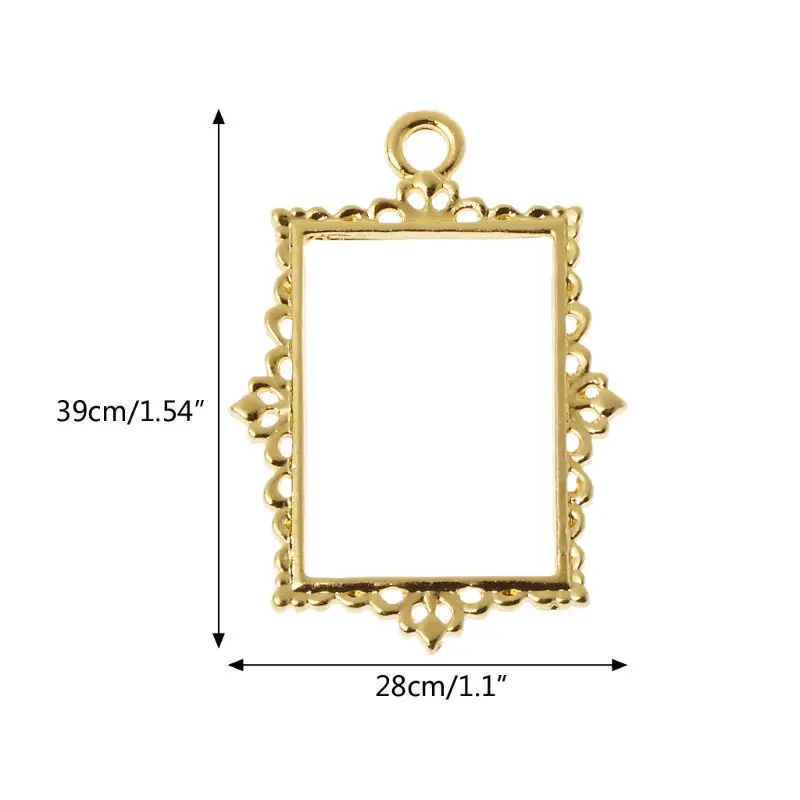 97QE 5 шт. Винтаж полые альбом кадров кулон установка в открытую рамку УФ смола