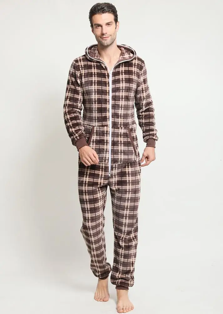Tmall, качественная клетчатая Пижама, Hombre Invierno, с капюшоном, с длинным рукавом, Рождественская зимняя Пижама, Homme Hiver, пижама, Onesie, комбинезон для Adu