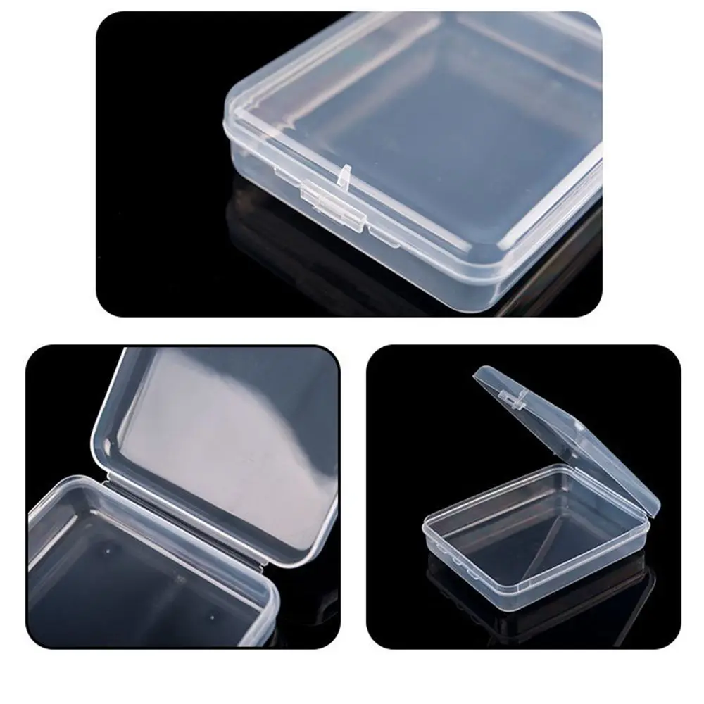 Пластиковая Маленькая прозрачная коробка для хранения ювелирных изделий