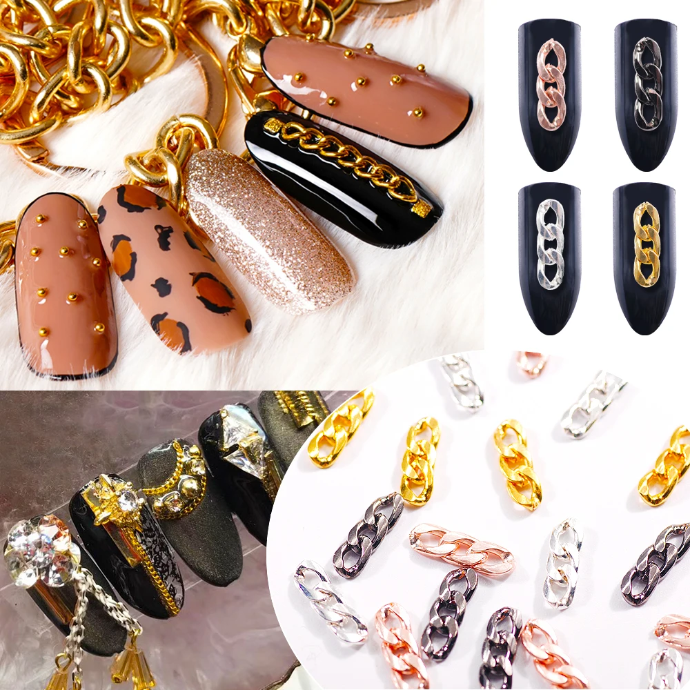 20 звёзд Высококачественная популярная металлическая цепочка для ногтей