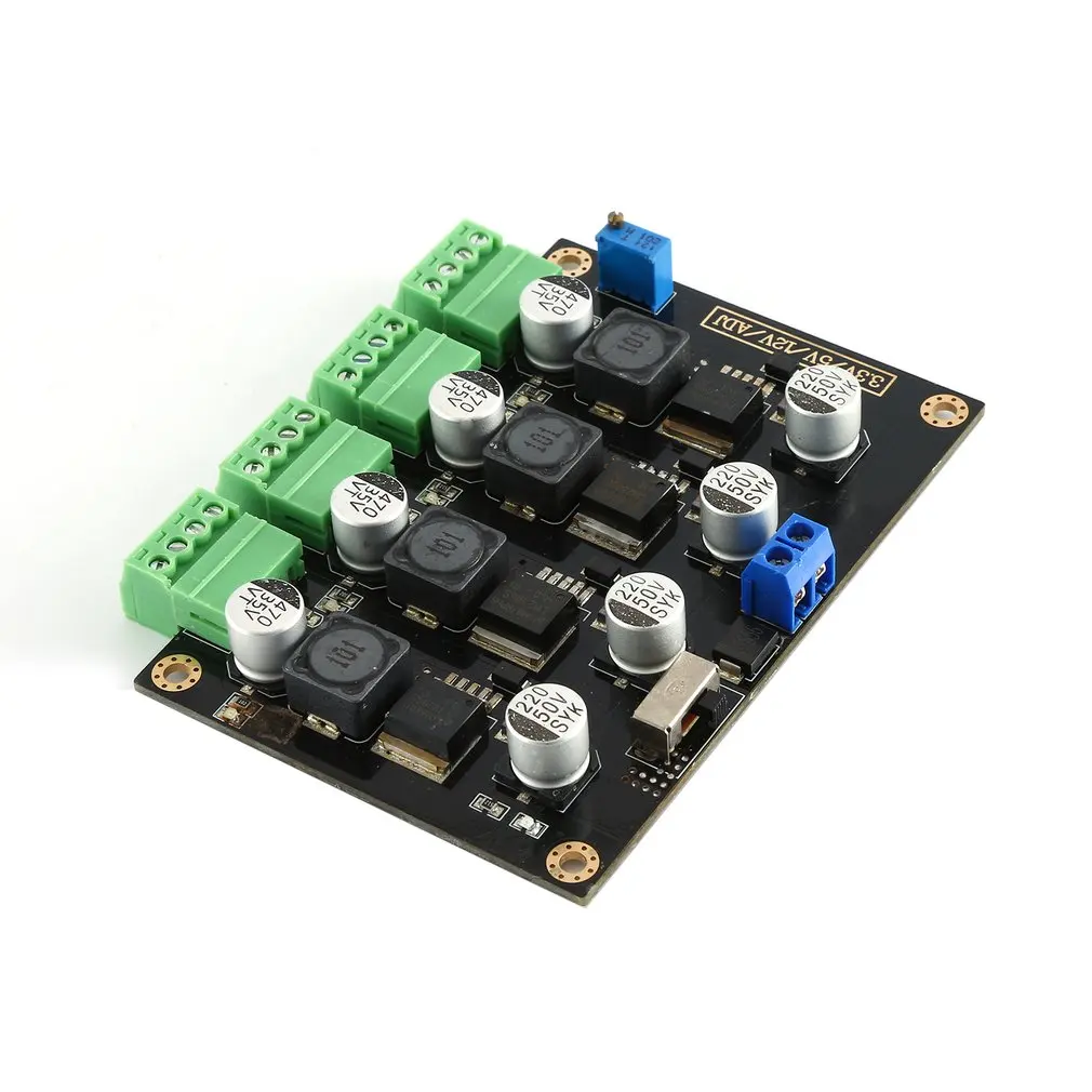 Многоканальный импульсный модуль питания 3 V/5 V/12 V/ADJ плата с регулируемым