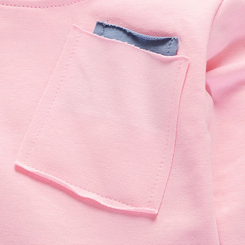 

Spring/Autumn New Style Children's Leisure Boutique Suit Boys and Girls Letter Pocket Tops Solid Color Stitching Trendy Trousers