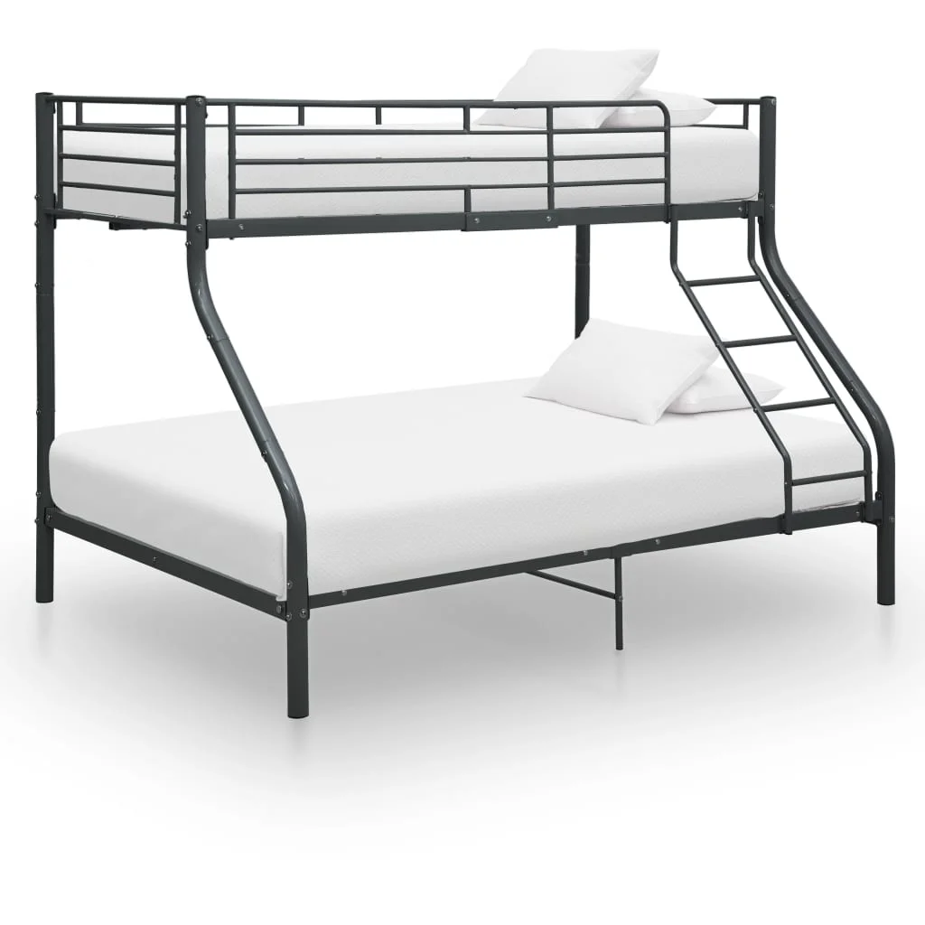 

Bedroom Furniture 2-Person Bunk Bed Frame Children'S Beds Base 140X200 CM/90X200 CM Black Robust Metal Modern Nordic Style