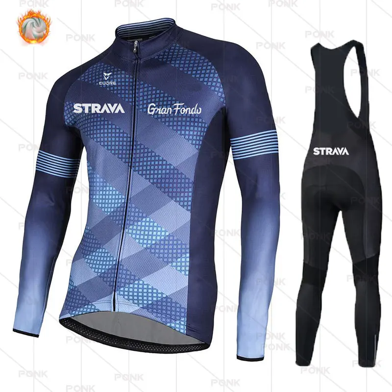 

Men's Cycling Jersey 2021 STRAVA Autumn Long Sleeve Ropa Ciclismo Bicycle Clothing Quick Dry Riding Clothes Sports bike clothing