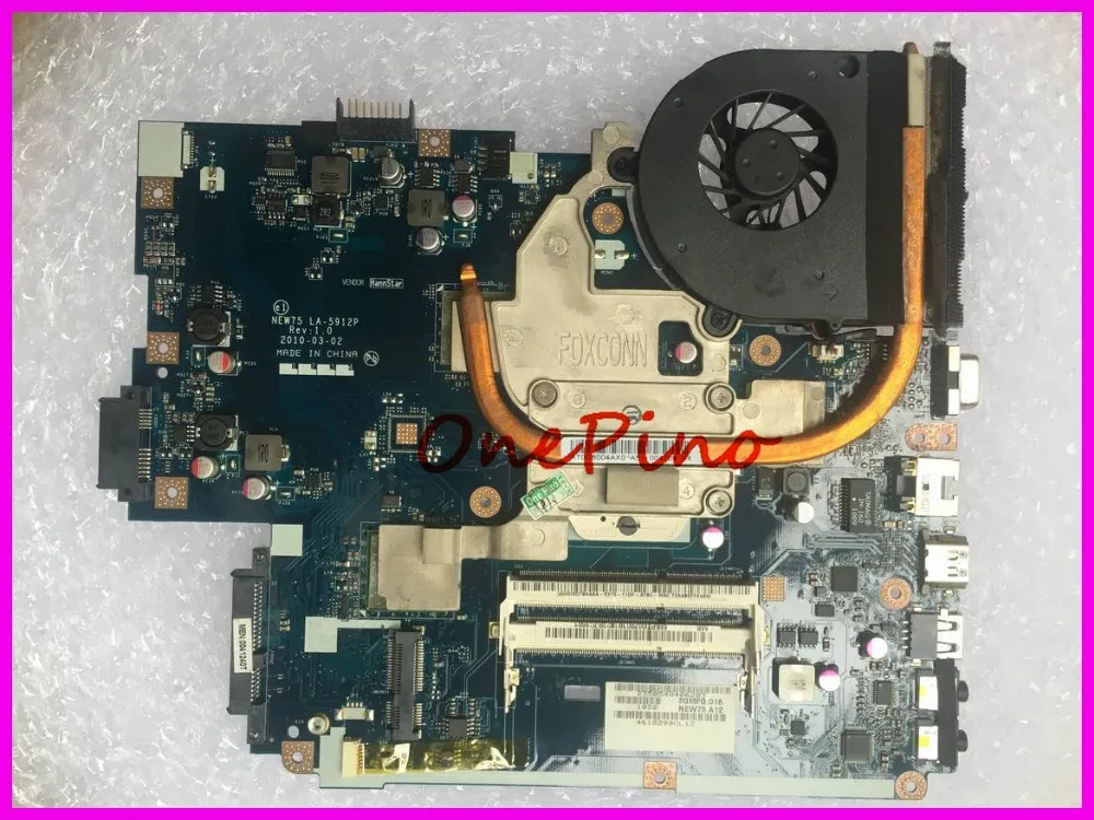 NEW75 LA-5912P с процессором и радиатором для acer 5551G 5551 материнская плата для ноутбука вместо 5552 5552G протестированная материнская плата
