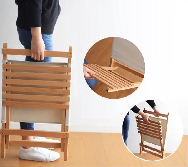 Портативный складной деревянный стул шезлонг для пляжа мебель кемпинга и