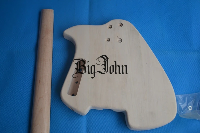 Безголовый корпус электрогитары и шея Неокрашенная с задней крышкой без