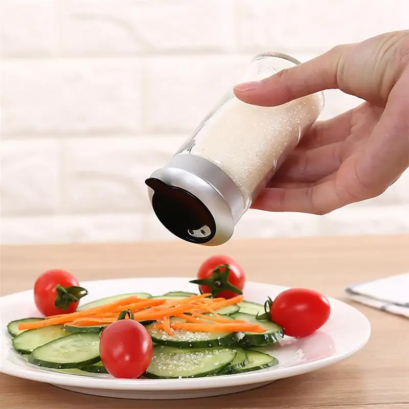 Высококачественная утолщенная кухонная бутылка приправы прозрачная стеклянная приправа шейкер бутылка для приправ для соли перец сахар кухонные инструменты