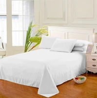 bedding sheet linens polyester cotton home textile flat sheets queen king size bed cover bedspreads solid color no pillowcase
