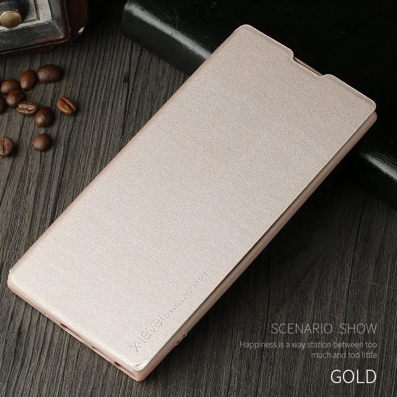 Gold X-Level кожаный чехол-держатель для samsung Galaxy Note 10 plus ультра тонкий флип-чехол для телефона для samsung Note 10 чехол Note10 - Цвет: Gold