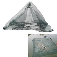 3 layers 60x60cm fishing net fish shrimp crab cage nylon foldable fish trap cast net catcher fishing network with bait bag