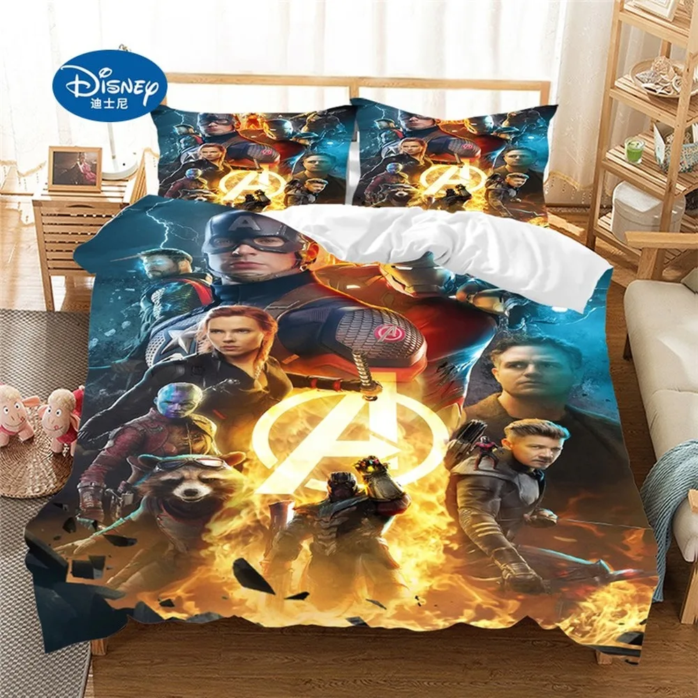 Disney Marvel Avenger Alliance 3D bedding set iron Man Queen King size comforter sets bedclothes Cartoon Duvet cover | Дом и сад