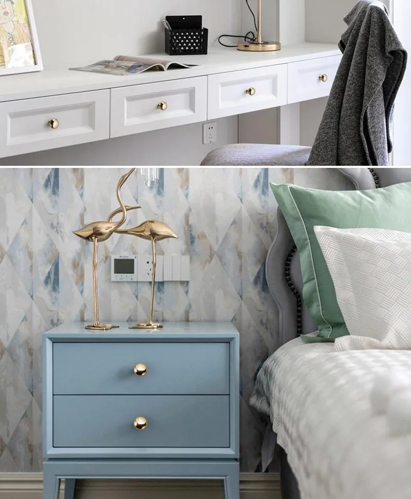 Modern American Style Cabinet Door Handle Minimalist Golden Alloy Diamond Pattern Wardrobe Handles Hole Drawer Pulls | Обустройство