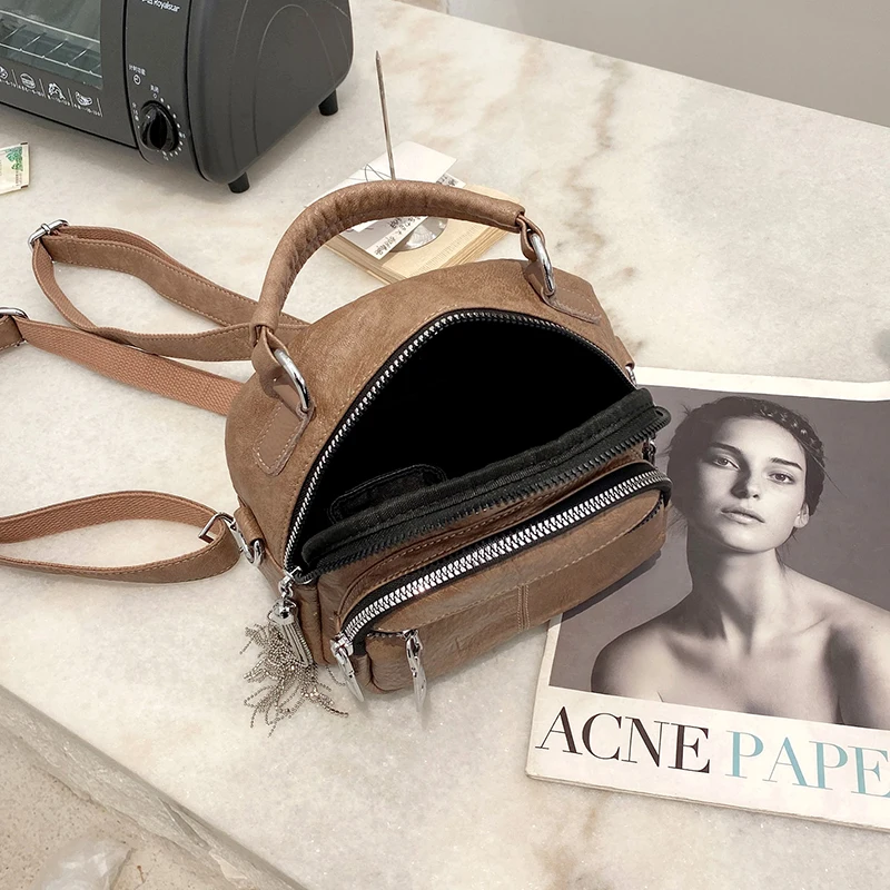 

Brand Women Leather Handbags Fashion Tassel Female Bag Black High Capacity Crossbody Bags for Ladies New Luxury Shoulder Bag