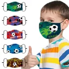 Футбольные маски с принтом для детей, регулируемая моющаяся Маска для детей, Маска для Хэллоуина, косплея, Маска для лица, Маска