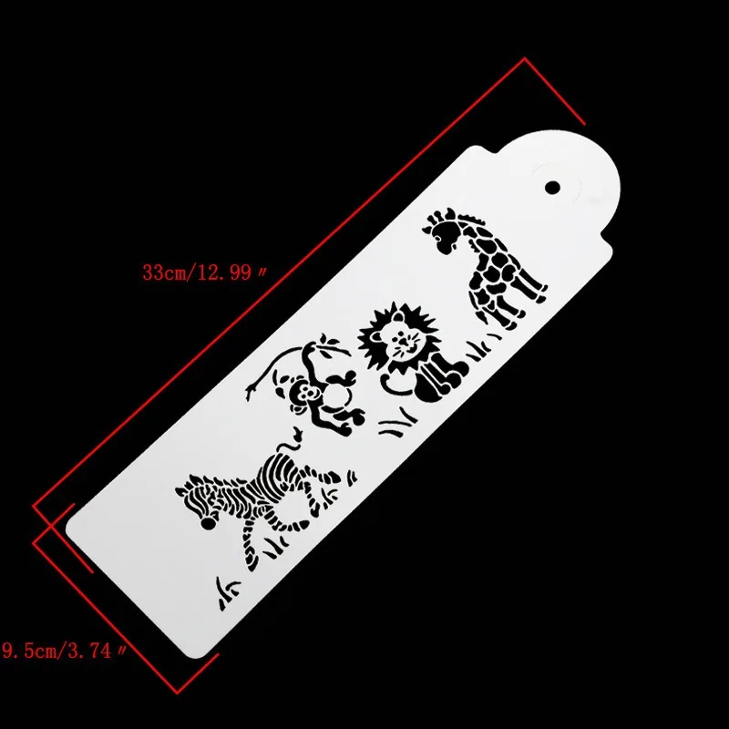 Форма для украшения торта милая жираф Зебра обезьяна лев трафарет Аэрограф