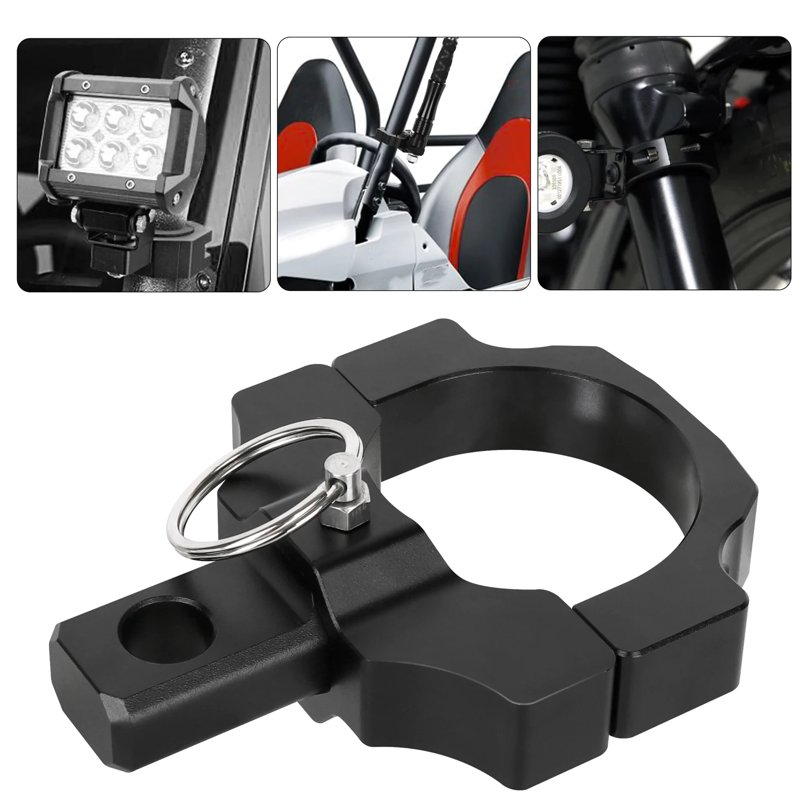 

Mounting Bracket for LED Whip Light, HaoLei LED Light Whip Antenna Mount Bracket for UTV ATV - Fits 1.8" to 1.9" Rollbar Cage