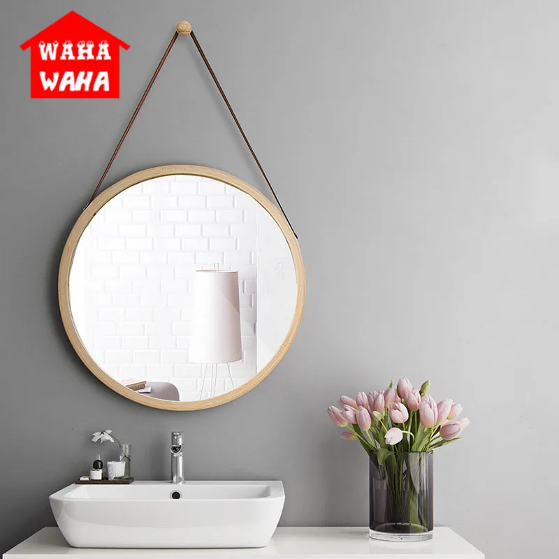 Винтажное круглое/квадратное зеркало для макияжа настенное висячее украшение в