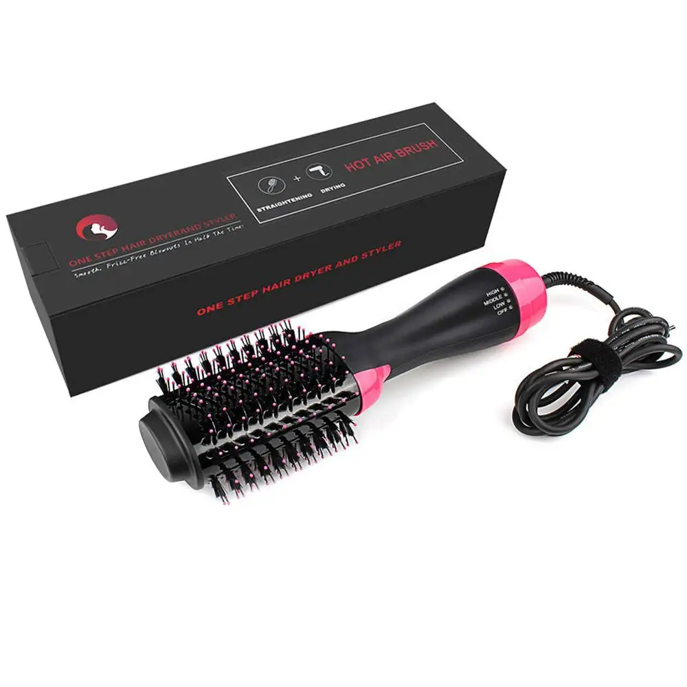 Многофункциональный 3 в 1 фен для волос вращающаяся щетка роликовая Расческа