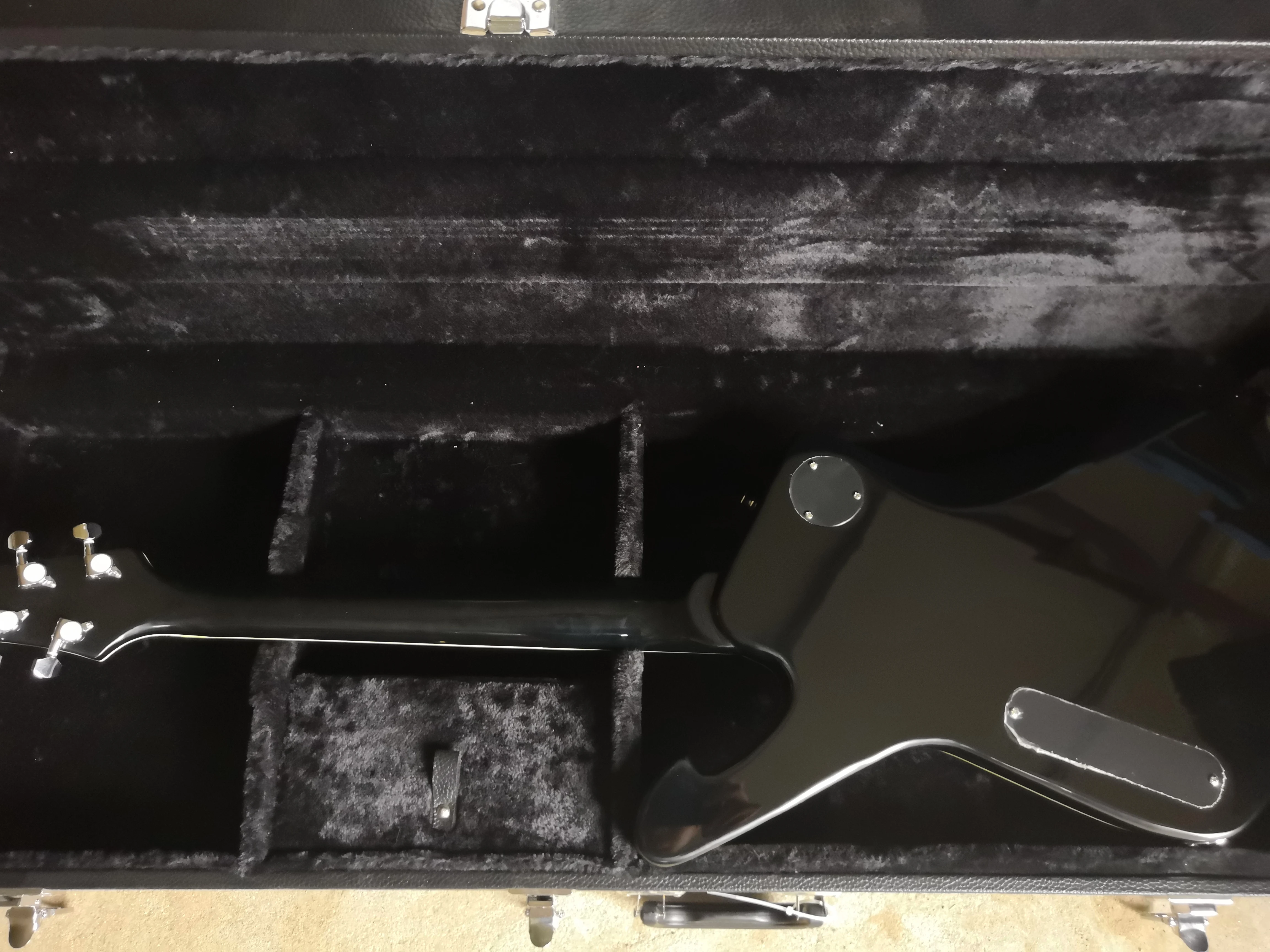 В наличии на заказ черный гитары HH звукосниматели фиксированный мост хром