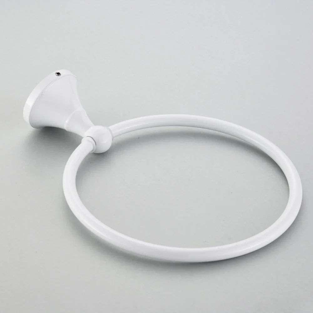 

White Round Towel Ring Bathroom Round Antique Brushed Old Towel Rack Towel Hanging Ring