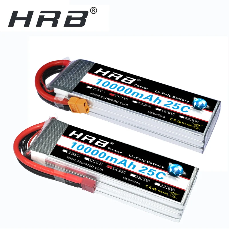 Аккумулятор HRB RC Lipo 2S 3S 10000 мА/ч для радиоуправляемого вертолета беспилотника XT60 6S