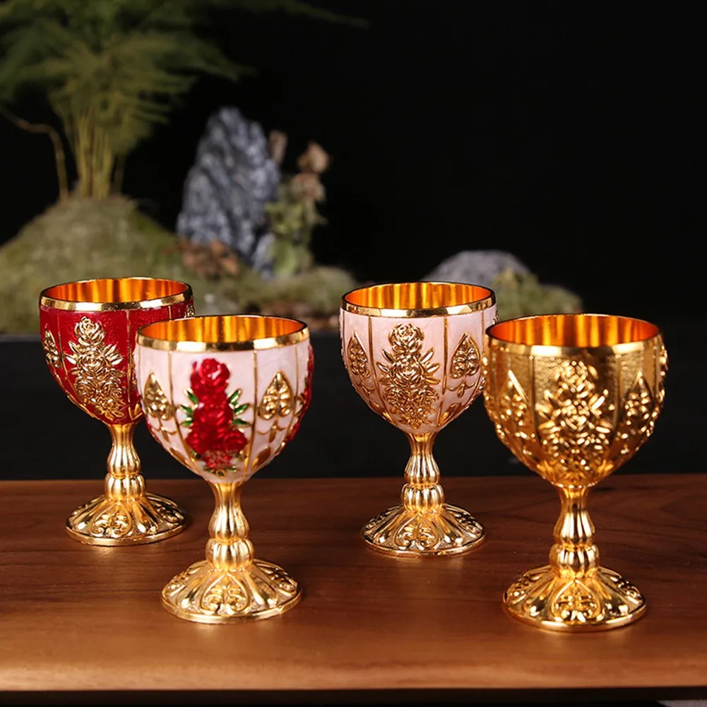 

30ML Retro Liquor Wine Cup Metal Craft Gift Home Decor Tea Cup For Kithcen Dining Room Tableware Bar Home Decor
