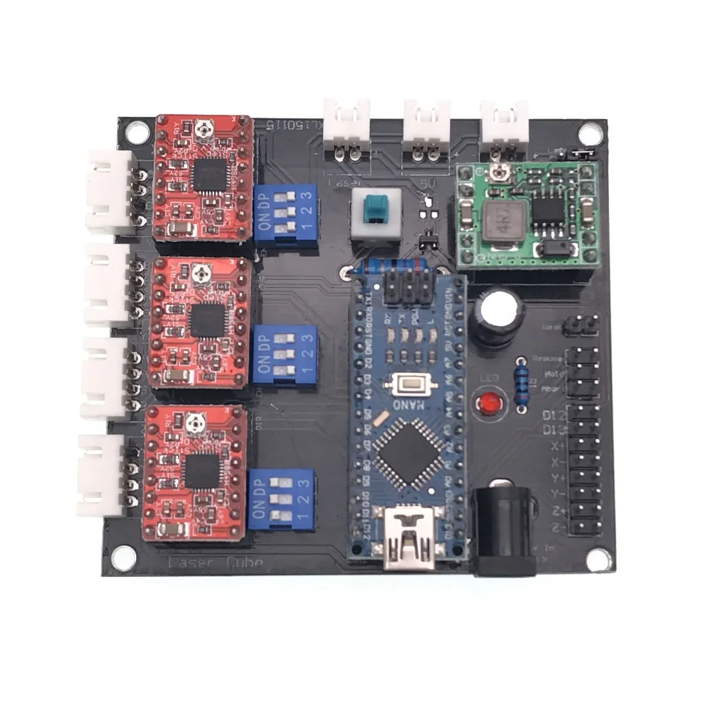 USB CNC 3-осевой шаговый двигатель драйвер платы контроллера лазерной для GRBL